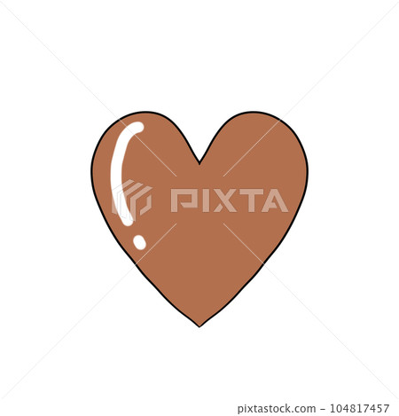 heartbeat Icon, Illustration, Logo,Tangled grungy heart, colour 104817457