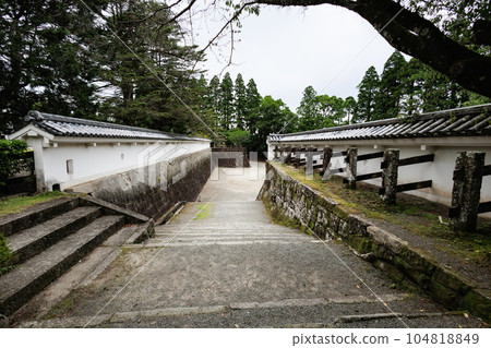 奧比城土牆和裂縫在春天 104818849