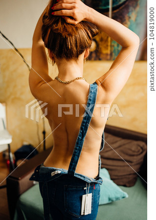 1,600+ Denim Jumpsuit Stock Photos, Pictures & Royalty-Free Images - iStock