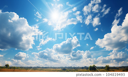 美麗的藍天雲彩全景背景 美麗的藍天雲彩全景背景 104819493