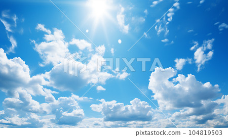 美麗的藍天雲彩全景背景 美麗的藍天雲彩全景背景 104819503