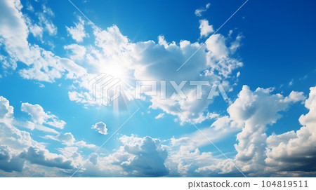 美麗的藍天雲彩全景背景 美麗的藍天雲彩全景背景 104819511