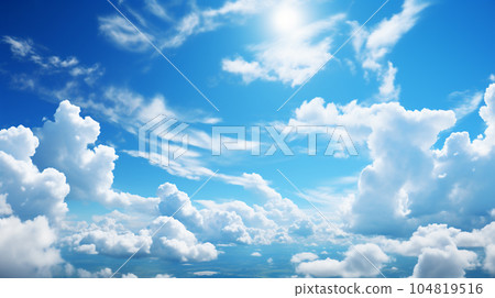 美麗的藍天雲彩全景背景 美麗的藍天雲彩全景背景 104819516
