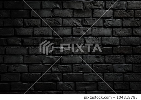 設計用黑磚牆，深色背景 104819785