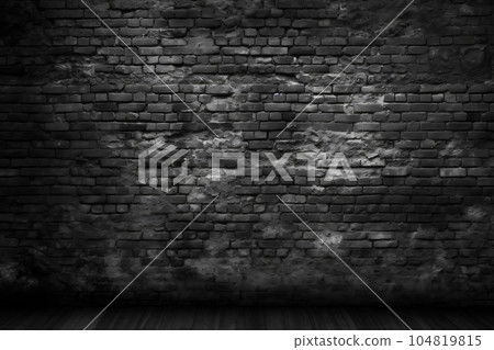 設計用黑磚牆，深色背景 104819815