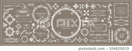 High-class vintage frame design set Ruled line frame Wedding vintage antique High-class vintage frame design set Ruled line frame Wedding vintage antique 104820019