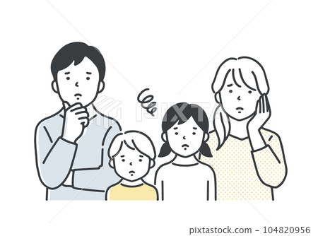Worried parent and child / upper body 104820956