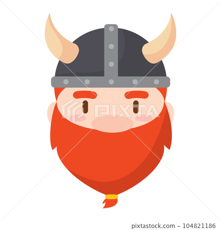 Isolated cute chibi male viking character avatar Vector Isolated cute chibi male viking character avatar Vector 104821186