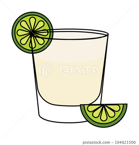 Isolated colored tropical cocktail sketch icon Vector Isolated colored tropical cocktail sketch icon Vector 104821500