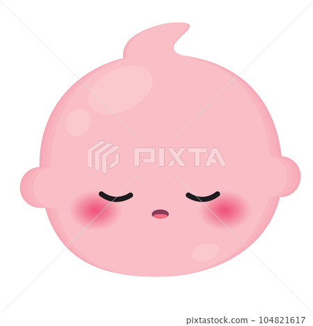 Isolated colored cute sleepy baby emoji icon Vector 104821617