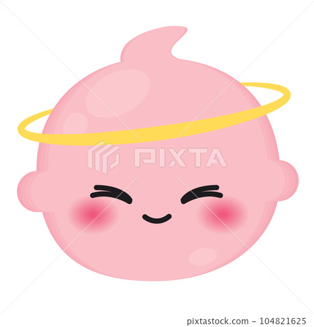 Isolated cute happy baby emoji icon Vector 104821625
