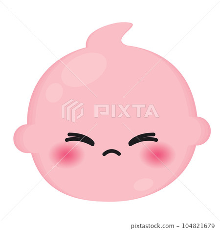 Isolated colored cute annoyed baby emoji icon Vector 104821679