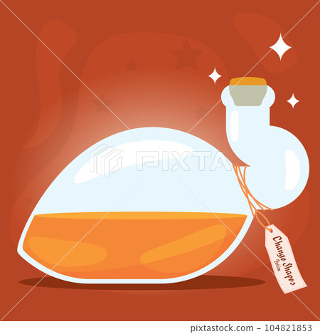 Isolated colored magical change shape potion elixir Vector Isolated colored magical change shape potion elixir Vector 104821853