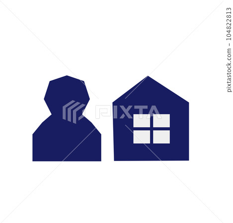 simple people and house illustration simple people and house illustration 104822813