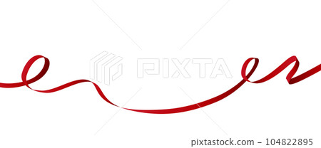 red ribbon design frame - Stock Illustration [104822895] - PIXTA