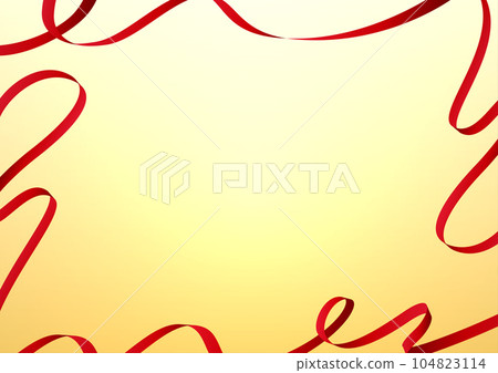 red ribbon design frame - Stock Illustration [104823114] - PIXTA