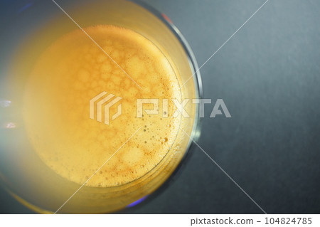 hot black coffee on black table, beverage in the morning 104824785