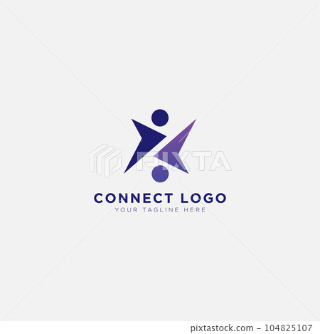 X letter logo sport movement human vector 104825107