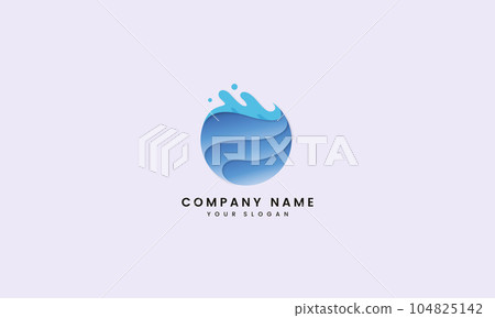 Abstract Blue Wave and Water logo design Abstract Blue Wave and Water logo design 104825142