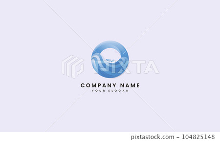 Letter O and wave water logo design Letter O and wave water logo design 104825148