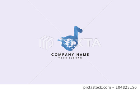 music tone logo entertainment abstract play logo 104825156