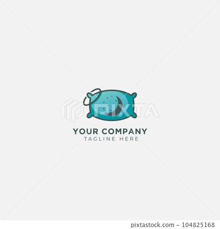moon and pillow logo to dream vector 104825168