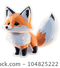 可愛的狐狸插畫 104825222