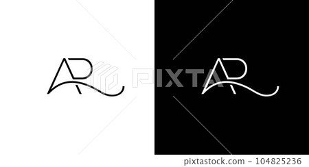 Modern and luxurious AR letter initial logo design Modern and luxurious AR letter initial logo design 104825236