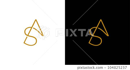 Modern and luxurious AS letter initial logo design 2 Modern and luxurious AS letter initial logo design 2 104825237