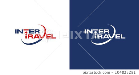 Modern and unique airplane travel logo design 104825281