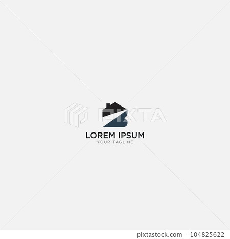 home simple logo and letter B logo home simple logo and letter B logo 104825622