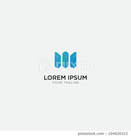 simple monogram letter M abstract logo simple monogram letter M abstract logo 104826322