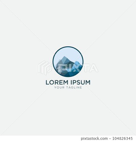 cold digital landscape mountains outdoor logo cold digital landscape mountains outdoor logo 104826345