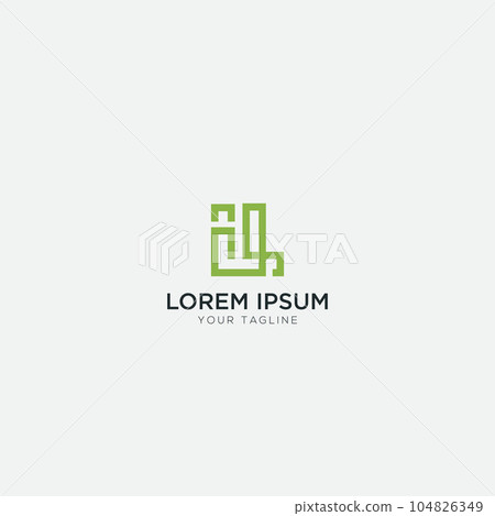 IL letter abstract i life letter mono line IL letter abstract i life letter mono line 104826349