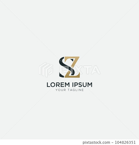 SZ letter logo monogram S Z letter SZ letter logo monogram S Z letter 104826351