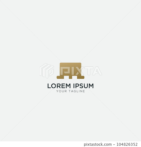building abstract letter M logo building abstract letter M logo 104826352