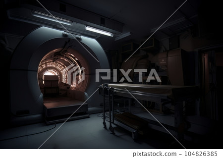 Room with an MRI scanner with art lighting AI Room with an MRI scanner with art lighting AI 104826385