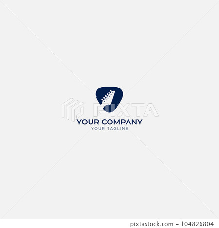 pick and guitar string logo simple pick and guitar string logo simple 104826804