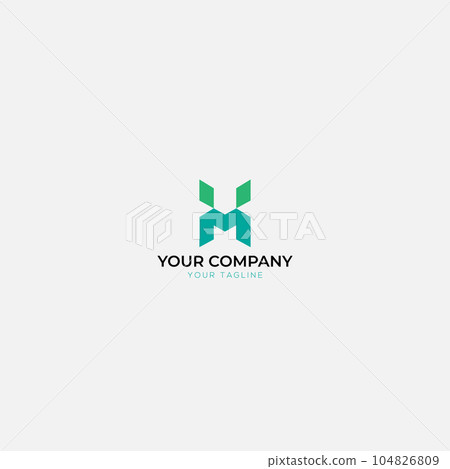 MH digital letter monogram 104826809