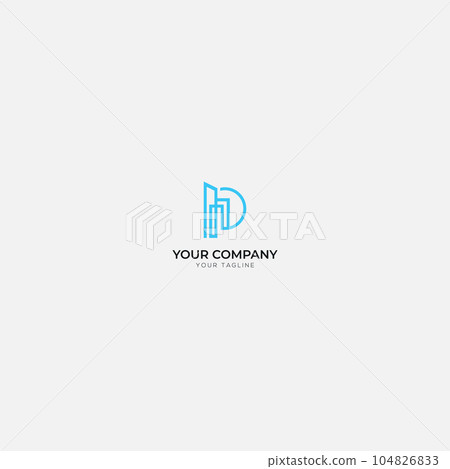 line art P logo simple apartment residence line art P logo simple apartment residence 104826833