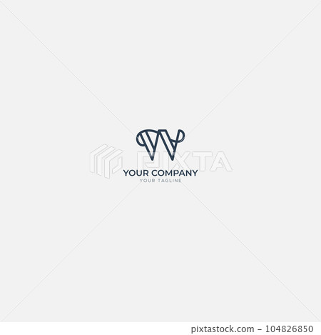 initial letter W logo minimalist and decorative initial letter W logo minimalist and decorative 104826850