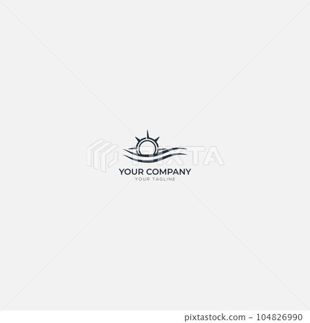Sunset wave sea logo simple Roswell Sunset wave sea logo simple Roswell 104826990