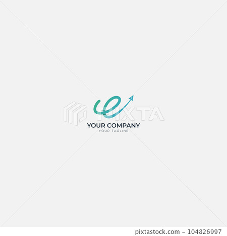 fast speed letter E logo fast speed letter E logo 104826997
