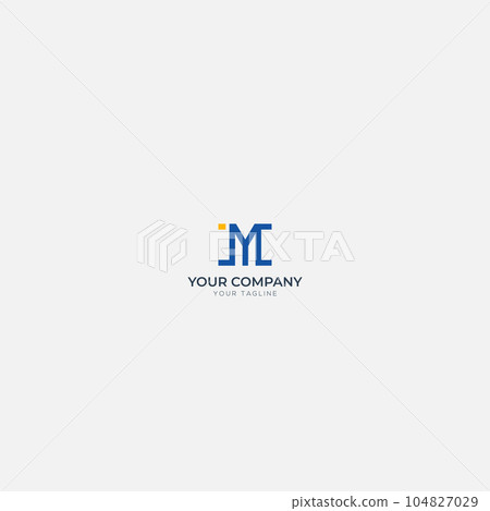 simple monogram ML logo simple 104827029