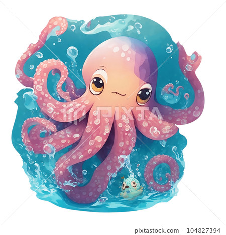 Cute octopus 104827394