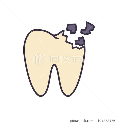 Tooth Crash Icon - Stock Illustration [104828576] - PIXTA