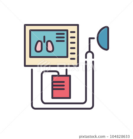 Medical ventilator related vector icon. 104828633