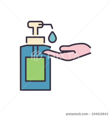 Hand sanitizer related vector icon Hand sanitizer related vector icon 104828641
