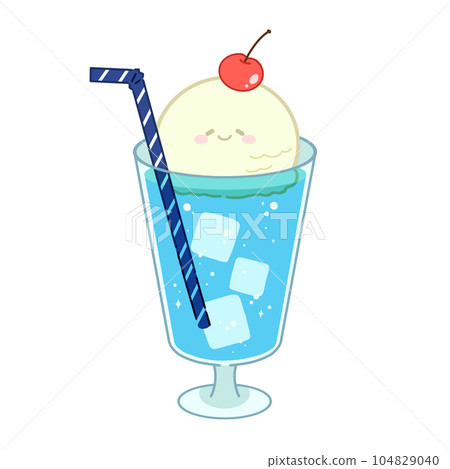 Cream soda character (Blue Hawaii) 104829040