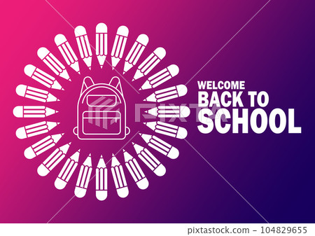 Welcome back to school Vector illustration 104829655